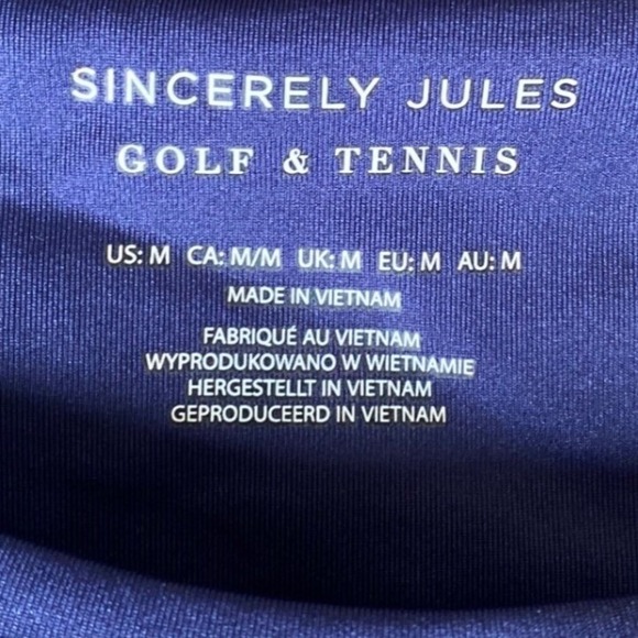 Sincerely Jules Golf & Tennis Tank Top UPF 50 Moisture Wicking M NWT - Picture 2 of 7